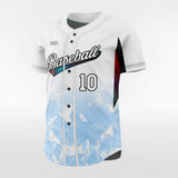 Blue Men Baseball Jersey