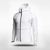 White Custom Windbreaker Youth Hoodie