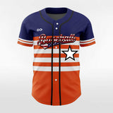 Red and Blue Custom Baseball Jersey