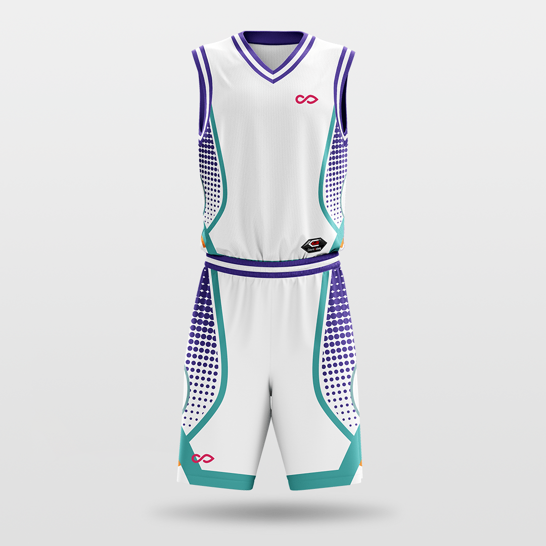 white Custom Basketball Set
