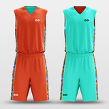 Orange&MintSecret Sublimated Basketball Set