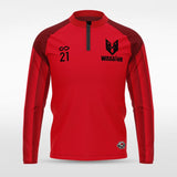 Red Historic India Men 1/4 Zip Jersey Design