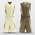 Yellow&Brown Boomerang Sublimated Basketball Set