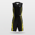 Black Spread Wings Sublimated Basketball Set