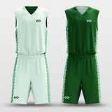 Green Ice Flower Sublimated Basketball Set