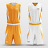 Orange&White Boomerang Sublimated Basketball Set
