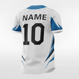 White&Blue Baseball Jersey