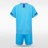Sky Blue Custom Kids Football Kit