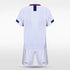 White Custom Kids Football Kit