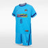Sky Blue Custom Kids Football Kit Design