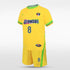 Yellow Custom Kids Football Kit Design