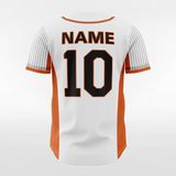 Orange Pie Customized Button Down Baseball Jersey