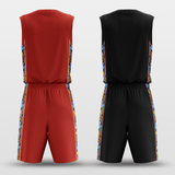 Black&Red Secret Reversible Basketball Set