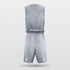 Grey Sublimated Basketball Uniform