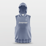 Navy Custom Basketball Sleeveless Hoodies