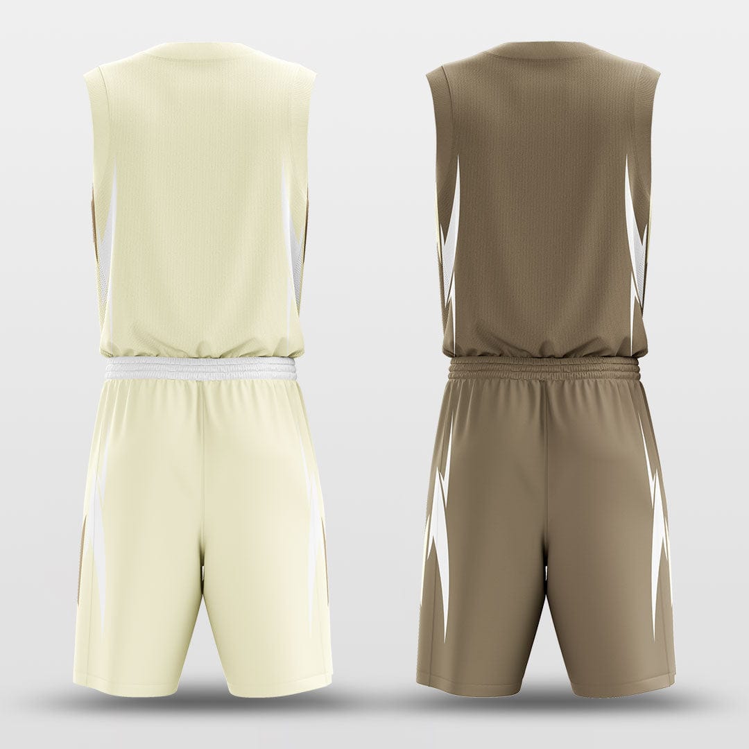 Yellow&Brown Boomerang Reversible Basketball Set