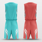 Mint&Pink Shadow Flame Reversible Basketball Set