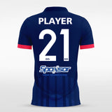 Custom Navy Blue Men's Sublimated Soccer Jersey