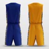 Navy&Yellow Secret Reversible Basketball Set