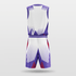 Blue and White Sublimated Basketball Jersey