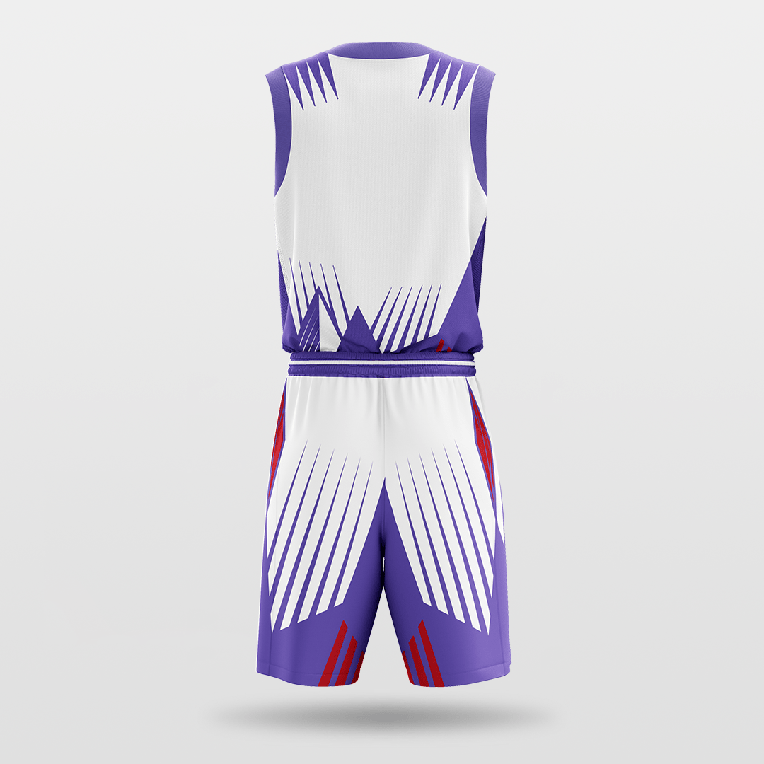 Blue and White Sublimated Basketball Jersey
