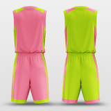 Fluorescent Green&White Field Reversible Basketball Set