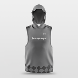 Grey Basketball Sleeveless Hoodies