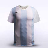 White & Blue Hand of God Soccer Jersey