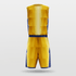 Yellow Sublimated Basketball Uniform