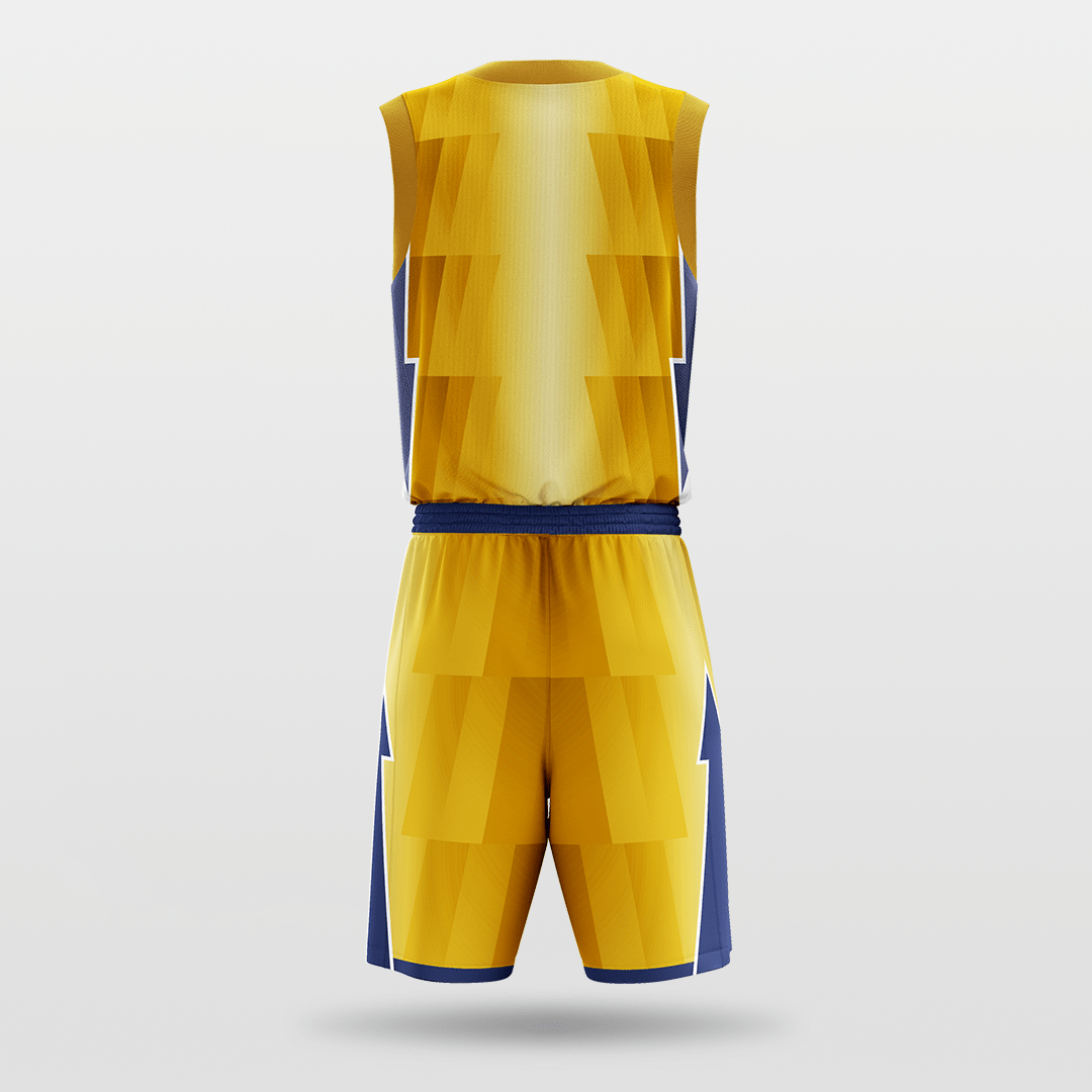 Yellow Sublimated Basketball Uniform