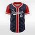 Navy&Red Custom Baseball Jersey