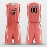 Watermelonred&White Customized Murmur Reversible Basketball Set