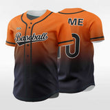 Orange Button Down Baseball Jersey