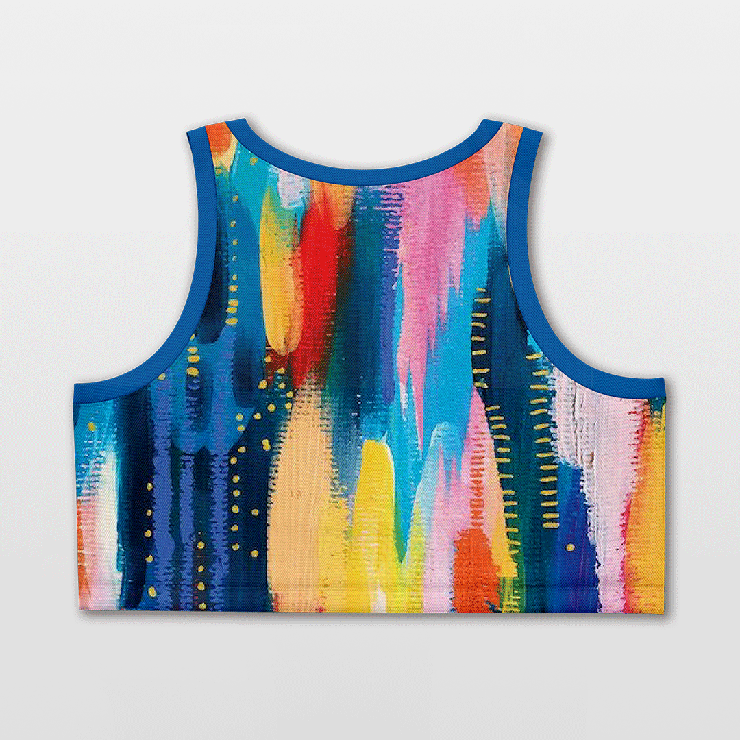 Custom Colorful Black Women Crop Tops