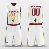 Red&White Sublimated Basketball Set