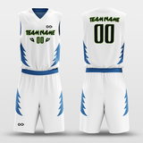 Blue&White Sublimated Basketball Set