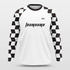 Checkerboard Long Sleeve Jersey Black&White