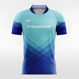 Cyan&Blue Men Soccer Jersey