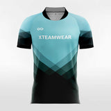 Cyan&Black Continent Soccer Jersey