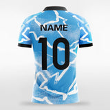 blue and white soccer jersey