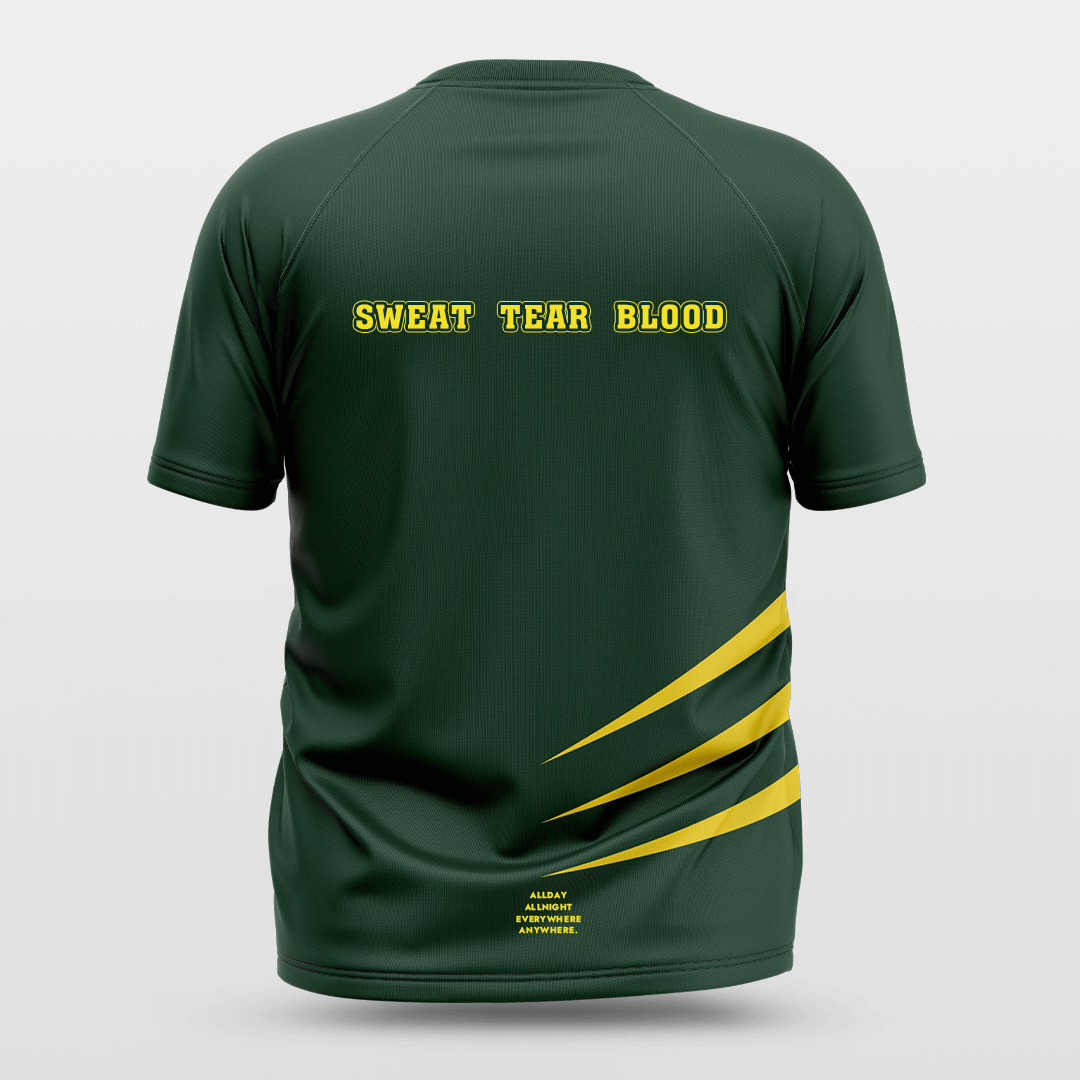 custom short sleeve jersey green