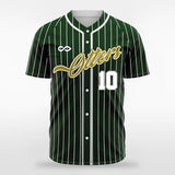 Green Button Down Baseball Jersey