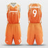 orange basketball uniform design