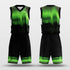 custom basketball uniform green and black