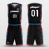 custom black basketball uniform