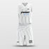 White Zebra Stripe Basketball Uniform