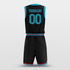 black and blue baksetball jerseys