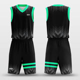 black and green basketball jersey kit