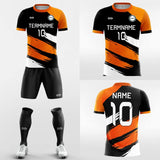 black and orange soccer jersey