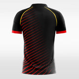 black and red soccer jersey